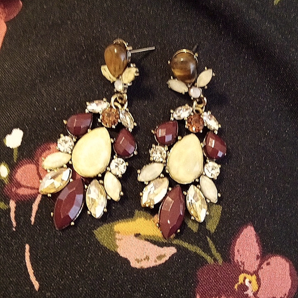 Earrings statement gems